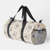 Whippet Malerei Brindle White Original Hunde Kunst Duffle Bag (Rechte Ecke)