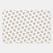 Whippet Malerei Brindle White Original Hunde Kunst Geschenkpapier Set (Vorderseite 2)