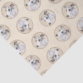 Whippet Malerei Brindle White Original Hunde Kunst Seidenpapier (Ausschnitt)