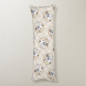 Whippet Malerei Brindle White Original Hunde Kunst Seitenschläferkissen (Rückseite (Vertikal))