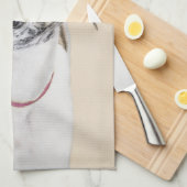 Whippet-Malerei - Niedliche Original-Hundekunst Küchentuch (Viertel Falte)