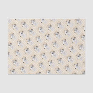 Whippet-Malerei - Niedliche Original-Hundekunst Seidenpapier