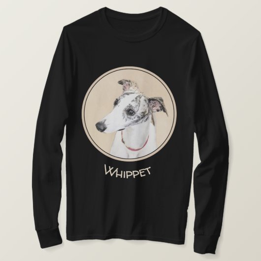Whippet-Malerei - Niedliche Original-Hundekunst T-Shirt (Design vorne)
