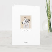 Whippet Malerei - niedliche ursprüngliche Karte (Rückseite)