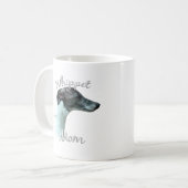 Whippet Mama 2 Kaffeetasse (Vorderseite Links)