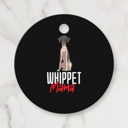 Whippet Mama Geschenkanhänger (Vorderseite)