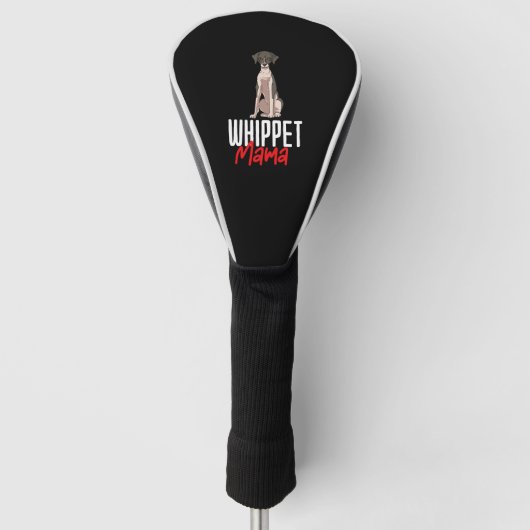 Whippet Mama Golf Headcover (Vorderseite)