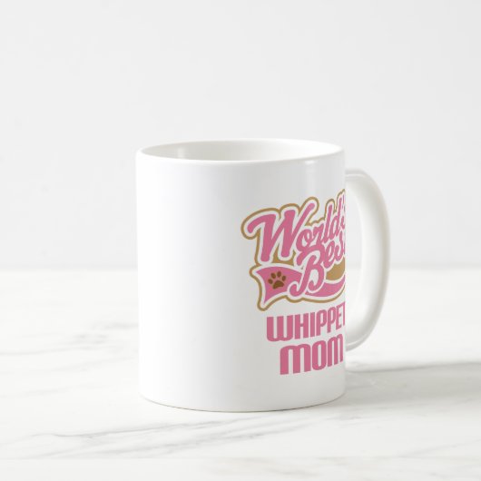 Whippet Mama-Hundezucht-Geschenk Kaffeetasse (VorderseiteRechts)