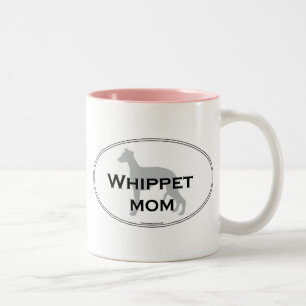 Whippet Mama Zweifarbige Tasse