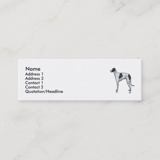 Whippet Mini Visitenkarte (Vorderseite)