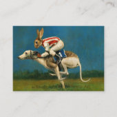 Whippet mit Rabbit Jocky ACEO Business Card Visitenkarte (Vorderseite)