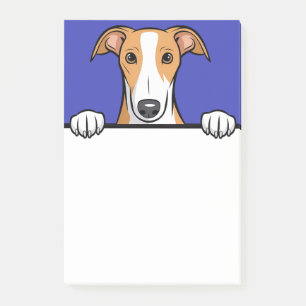 Whippet Niedlich Peeking Welpe Hund Lover Geschenk Post-it Klebezettel