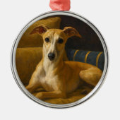 Whippet Ornament Aus Metall (Vorne)