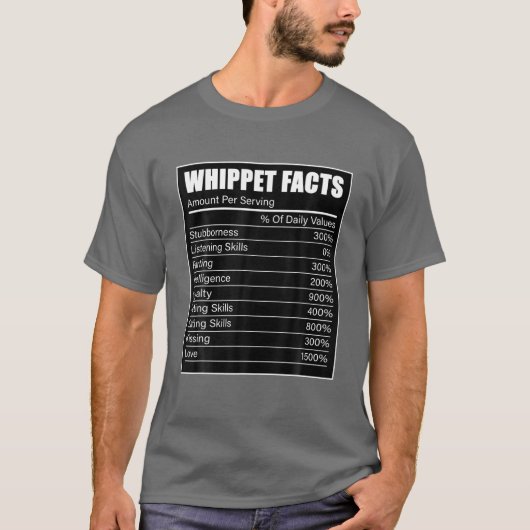 Whippet Owner Dog Lover Whippet Facts Love Whippet T-Shirt (Vorderseite)