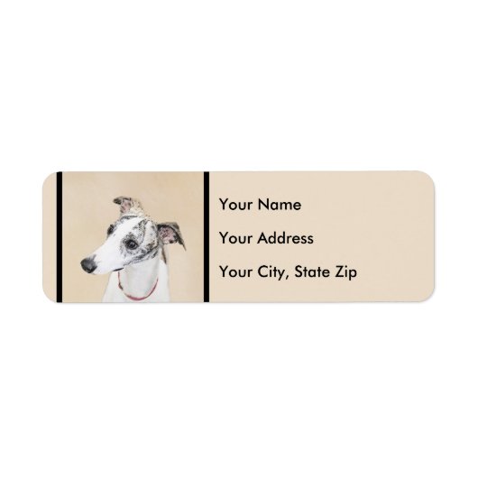 Whippet Painting - Niedliche Original Hunde Kunst (Vorne)