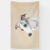 Whippet Painting - Niedliche Original Hunde Kunst Banner (Vertikal)