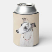 Whippet Painting - Niedliche Original Hunde Kunst Dosenkühler (Kanne Rückseite)
