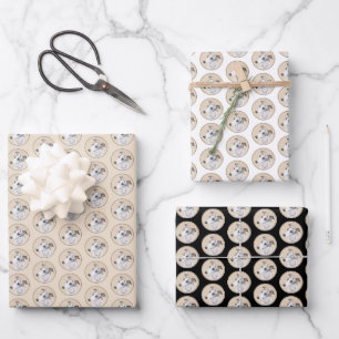 Whippet Painting - Niedliche Original Hunde Kunst Geschenkpapier Set