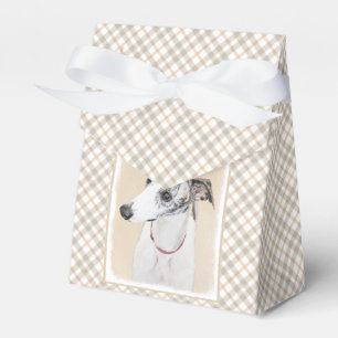 Whippet Painting - Niedliche Original Hunde Kunst Geschenkschachtel