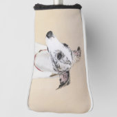 Whippet Painting - Niedliche Original Hunde Kunst Golf Headcover (Rotieren 90)