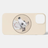 Whippet Painting - Niedliche Original Hunde Kunst iPhone Hülle (Rückseite (Horizontal))