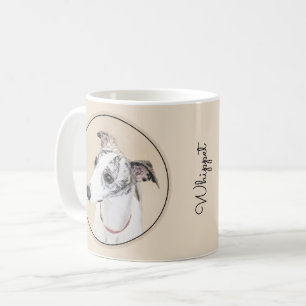Whippet Painting - Niedliche Original Hunde Kunst Kaffeetasse