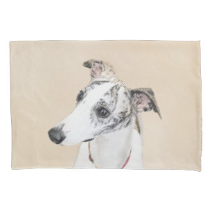 Whippet Painting - Niedliche Original Hunde Kunst Kissenbezug