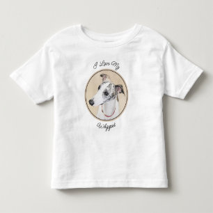 Whippet Painting - Niedliche Original Hunde Kunst Kleinkind T-shirt