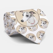 Whippet Painting - Niedliche Original Hunde Kunst Krawatte (Gerollt)