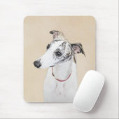 Whippet Painting - Niedliche Original Hunde Kunst Mousepad (Mit Mouse)