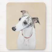 Whippet Painting - Niedliche Original Hunde Kunst Mousepad (Vorne)