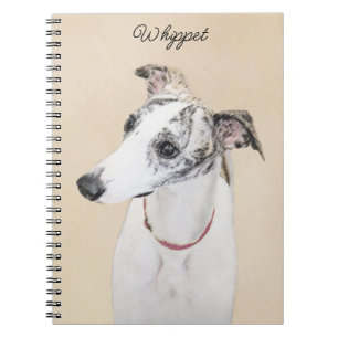 Whippet Painting - Niedliche Original Hunde Kunst Notizblock
