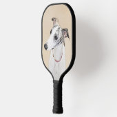 Whippet Painting - Niedliche Original Hunde Kunst Pickleball Schläger (Links)