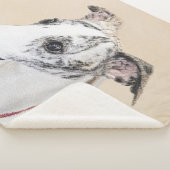 Whippet Painting - Niedliche Original Hunde Kunst Sherpadecke (3/4)