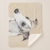 Whippet Painting - Niedliche Original Hunde Kunst Sherpadecke (Vorderseite)