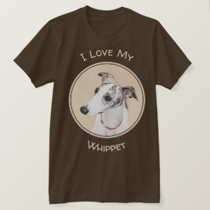 Whippet Painting - Niedliche Original Hunde Kunst T-Shirt