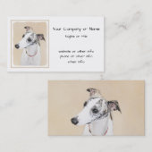 Whippet Painting - Niedliche Original Hunde Kunst Visitenkarte (Vorne/Hinten)