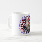 Whippet Patriot Kaffeetasse (Vorderseite Links)