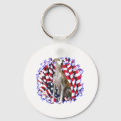 Whippet Patriot Schlüsselanhänger (Vorderseite)