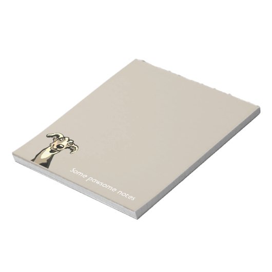 Whippet, pawsome notes paper pad notizblock (Rotiert)