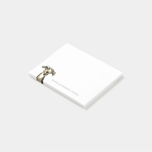 Whippet, pawsome notes post-it klebezettel (angewinkelt)