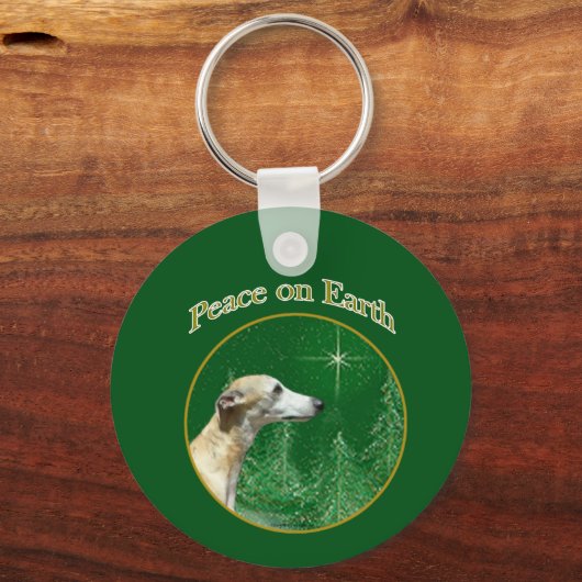 Whippet Peace Schlüsselanhänger (Rückseite)
