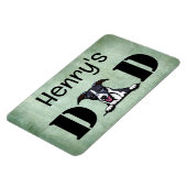 Whippet Peeking Personalisierter Vater Magnet (Linke Seite)