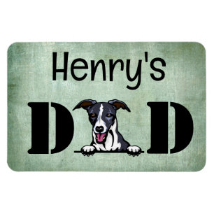 Whippet Peeking Personalisierter Vater Magnet
