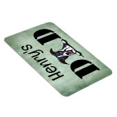 Whippet Peeking Personalisierter Vater Magnet (Rechte Seite)