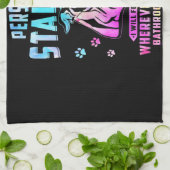 Whippet Personal Stalker Ich werde Ihnen folgen Geschirrtuch (Gefaltet)