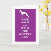 WHIPPET PERSONALISIERT Geburtstagskarte Karte (Gelbe Blume)