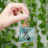 Whippet Personalisiert Peeking Schlüsselanhänger (Hand)