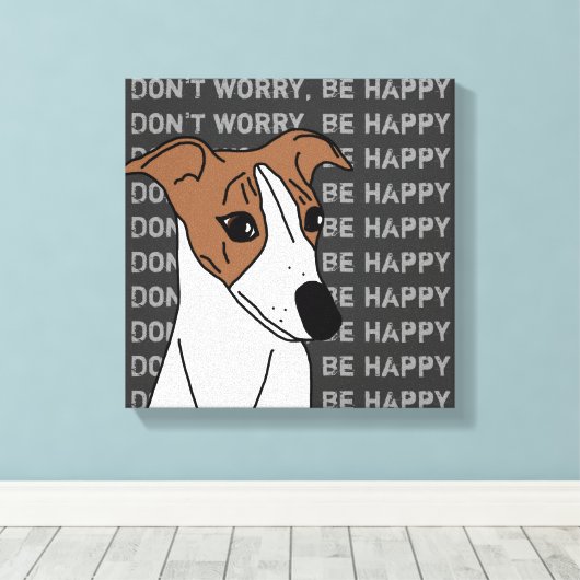 Whippet Pop Art Leinwanddruck (Insitu (Holzboden))