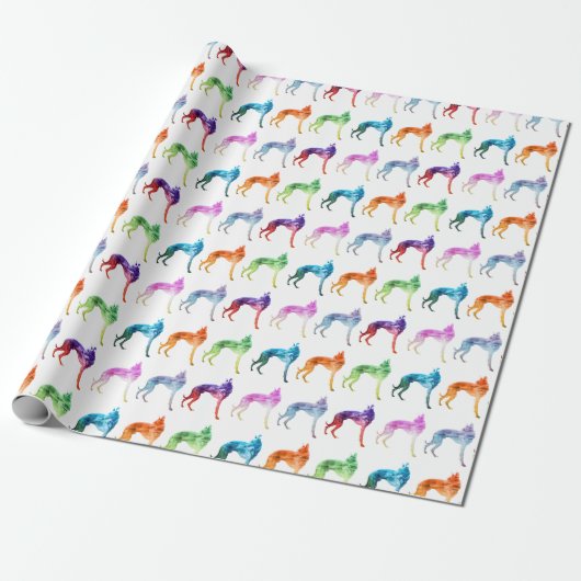 Whippet Popart Geschenkpapier (Ungerollt)